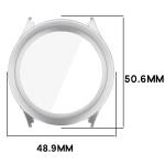 Carcasa cu protectie ecran BizonMobile Adamo compatibila cu Xiaomi Watch S5, Silver 3 - lerato.ro