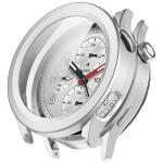 Carcasa cu protectie ecran BizonMobile Adamo compatibila cu Xiaomi Watch S5, Silver 2 - lerato.ro