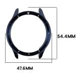 Carcasa cu protectie ecran BizonMobile Felipe compatibila cu Xiaomi Watch S5, Albastru 3 - lerato.ro