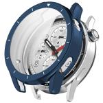 Carcasa cu protectie ecran BizonMobile Felipe compatibila cu Xiaomi Watch S5, Albastru 2 - lerato.ro