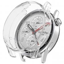 Carcasa cu protectie ecran BizonMobile Felipe compatibila cu Xiaomi Watch S5, Transparent