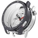 Carcasa cu protectie ecran BizonMobile Felipe compatibila cu Xiaomi Watch S5, Gri 2 - lerato.ro