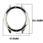 Carcasa cu protectie ecran BizonMobile Felipe compatibila cu Xiaomi Watch S5, Silver 3 - lerato.ro