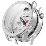 Carcasa cu protectie ecran BizonMobile Felipe compatibila cu Xiaomi Watch S5, Silver 2 - lerato.ro