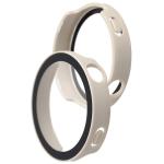 Carcasa cu protectie ecran din sticla securizata BizonMobile compatibila cu Huawei Watch GT6 41mm, Bej 5 - lerato.ro
