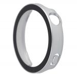 Carcasa cu protectie ecran din sticla securizata BizonMobile compatibila cu Huawei Watch GT6 41mm, Matte Silver 3 - lerato.ro