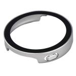 Carcasa cu protectie ecran din sticla securizata BizonMobile compatibila cu Huawei Watch GT6 41mm, Matte Silver 7 - lerato.ro