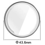Carcasa cu protectie ecran BizonMobile Felipe compatibila cu Huawei Watch GT6 41mm, Silver 3 - lerato.ro