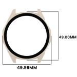 Carcasa cu protectie ecran din sticla securizata BizonMobile compatibila cu Huawei Watch GT6 46mm, Bej 3 - lerato.ro