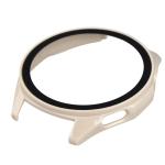 Carcasa cu protectie ecran din sticla securizata BizonMobile compatibila cu Huawei Watch GT6 46mm, Bej 7 - lerato.ro
