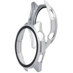 Carcasa cu protectie ecran din sticla securizata BizonMobile compatibila cu Huawei Watch GT6 46mm, Matte Silver 5 - lerato.ro