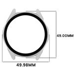 Carcasa cu protectie ecran din sticla securizata BizonMobile compatibila cu Huawei Watch GT6 46mm, Matte Silver 4 - lerato.ro