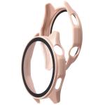 Carcasa cu protectie ecran din sticla securizata BizonMobile compatibila cu Huawei Watch GT6 46mm, Roz 5 - lerato.ro