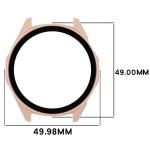 Carcasa cu protectie ecran din sticla securizata BizonMobile compatibila cu Huawei Watch GT6 46mm, Roz 4 - lerato.ro