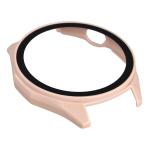 Carcasa cu protectie ecran din sticla securizata BizonMobile compatibila cu Huawei Watch GT6 46mm, Roz 7 - lerato.ro