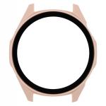 Carcasa cu protectie ecran din sticla securizata BizonMobile compatibila cu Huawei Watch GT6 46mm, Roz 8 - lerato.ro