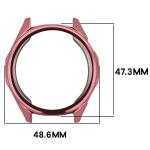 Carcasa cu protectie ecran BizonMobile Felipe compatibila cu Huawei Watch GT6 46mm, Roz 3 - lerato.ro
