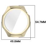 Carcasa cu protectie ecran BizonMobile Felipe compatibila cu Huawei Watch GT6 Pro 46mm, Gold 3 - lerato.ro