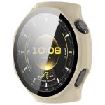 Carcasa cu protectie ecran din sticla securizata BizonMobile compatibila cu Huawei Watch GT6 Pro 46mm, Bej 6 - lerato.ro