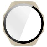 Carcasa cu protectie ecran din sticla securizata BizonMobile compatibila cu Huawei Watch GT6 Pro 46mm, Bej 9 - lerato.ro