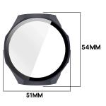 Carcasa cu protectie ecran din sticla securizata BizonMobile compatibila cu Huawei Watch GT6 Pro 46mm, Albastru 3 - lerato.ro