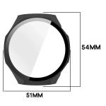 Carcasa cu protectie ecran din sticla securizata BizonMobile compatibila cu Huawei Watch GT6 Pro 46mm, Matte Black 3 - lerato.ro