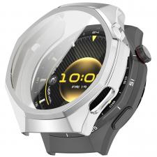 Accesorii Huawei Watch, Carcasa cu protectie ecran BizonMobile Felipe compatibila cu Huawei Watch GT6 Pro 46mm, Silver, lerato.ro