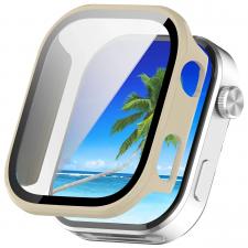 Carcasa cu protectie ecran BizonMobile Adamo compatibila cu Xiaomi Redmi Watch 6, Bej