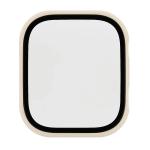 Carcasa cu protectie ecran BizonMobile Adamo compatibila cu Xiaomi Redmi Watch 6, Bej 9 - lerato.ro