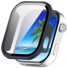 Carcasa cu protectie ecran BizonMobile Adamo compatibila cu Xiaomi Redmi Watch 6, Albastru