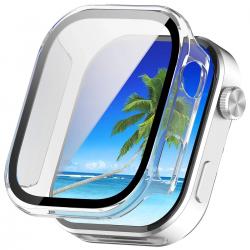 Carcasa cu protectie ecran BizonMobile Adamo compatibila cu Xiaomi Redmi Watch 6, Transparent