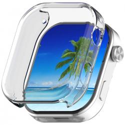 Carcasa cu protectie ecran BizonMobile Felipe compatibila cu Xiaomi Redmi Watch 6, Transparent