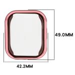 Carcasa cu protectie ecran BizonMobile Felipe compatibila cu Xiaomi Redmi Watch 6, Roz 3 - lerato.ro