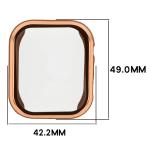 Carcasa cu protectie ecran BizonMobile Felipe compatibila cu Xiaomi Redmi Watch 6, Rose Gold 3 - lerato.ro