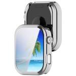 Carcasa cu protectie ecran BizonMobile Felipe compatibila cu Xiaomi Redmi Watch 6, Silver 4 - lerato.ro