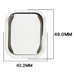 Carcasa cu protectie ecran BizonMobile Felipe compatibila cu Xiaomi Redmi Watch 6, Silver 3 - lerato.ro