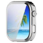 Carcasa cu protectie ecran BizonMobile Felipe compatibila cu Xiaomi Redmi Watch 6, Silver 9 - lerato.ro