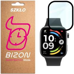 Folie sticla hibrid Bizon Watch Edge Hybrid compatibile cu Xiaomi Redmi Watch 6, Negru