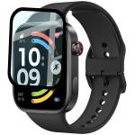 Folie sticla hibrid Bizon Watch Edge Hybrid compatibile cu Xiaomi Redmi Watch 6, Negru 4 - lerato.ro