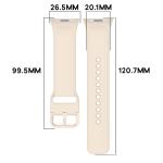 Curea din silicon BizonMobile compatibila cu Xiaomi Redmi Watch 6 / 5 / 4 / Smart Band 10 Pro / 9 Pro / 8 Pro, Bej 3 - lerato.ro