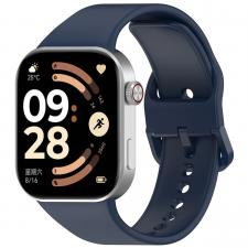 Curea din silicon BizonMobile compatibila cu Xiaomi Redmi Watch 6 / 5 / 4 / Smart Band 10 Pro / 9 Pro / 8 Pro, Dark Blue