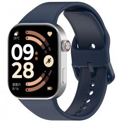 Curea din silicon BizonMobile compatibila cu Xiaomi Redmi Watch 6 / 5 / 4 / Smart Band 10 Pro / 9 Pro / 8 Pro, Dark Blue