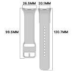 Curea din silicon BizonMobile compatibila cu Xiaomi Redmi Watch 6 / 5 / 4 / Smart Band 10 Pro / 9 Pro / 8 Pro, Light Grey 3 - lerato.ro