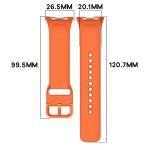Curea din silicon BizonMobile compatibila cu Xiaomi Redmi Watch 6 / 5 / 4 / Smart Band 10 Pro / 9 Pro / 8 Pro, Portocaliu 3 - lerato.ro