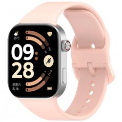 Curea din silicon BizonMobile compatibila cu Xiaomi Redmi Watch 6 / 5 / 4 / Smart Band 10 Pro / 9 Pro / 8 Pro, Roz