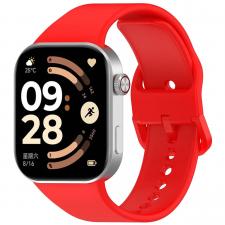 Curea din silicon BizonMobile compatibila cu Xiaomi Redmi Watch 6 / 5 / 4 / Smart Band 10 Pro / 9 Pro / 8 Pro, Rosu