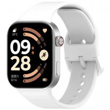Curea din silicon BizonMobile compatibila cu Xiaomi Redmi Watch 6 / 5 / 4 / Smart Band 10 Pro / 9 Pro / 8 Pro, Alb
