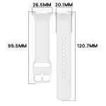 Curea din silicon BizonMobile compatibila cu Xiaomi Redmi Watch 6 / 5 / 4 / Smart Band 10 Pro / 9 Pro / 8 Pro, Alb 3 - lerato.ro
