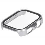 Carcasa cu protectie ecran din sticla securizata BizonMobile compatibila cu Huawei Watch Fit 4 Pro, Satin Silver 6 - lerato.ro
