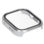 Carcasa cu protectie ecran din sticla securizata BizonMobile compatibila cu Huawei Watch Fit 4 Pro, Satin Silver 8 - lerato.ro